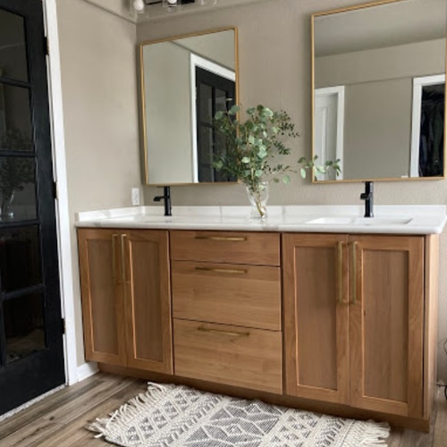 Custom Bathroom Cabinetry by Heartwood Custom Cabinetry